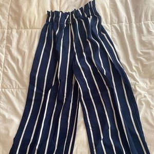 striped flowy pants